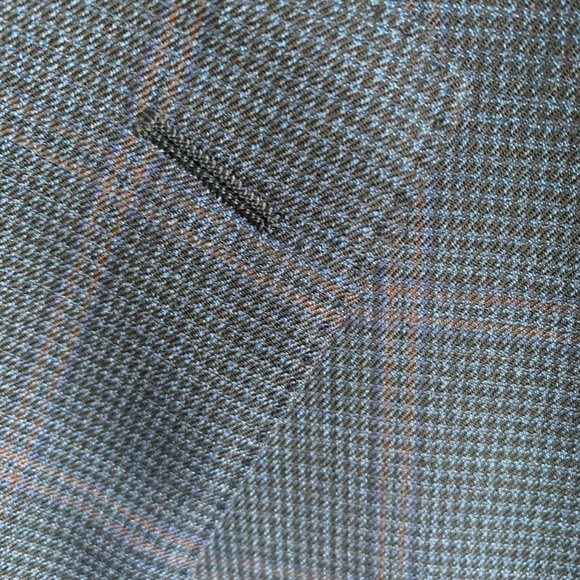 Canali Plaid Blue Sport Coat 42R - Picture 3 of 5